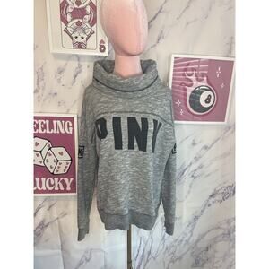 PINK Victoria Secret sweatshirt size small Women's Cowl Neck Grey Sweatshirt